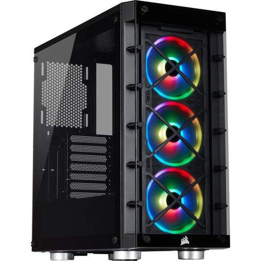 Boîtier intelligent ATX moyen-tour Corsair iCUE 465X RGB - Noir CC-9011188-WW