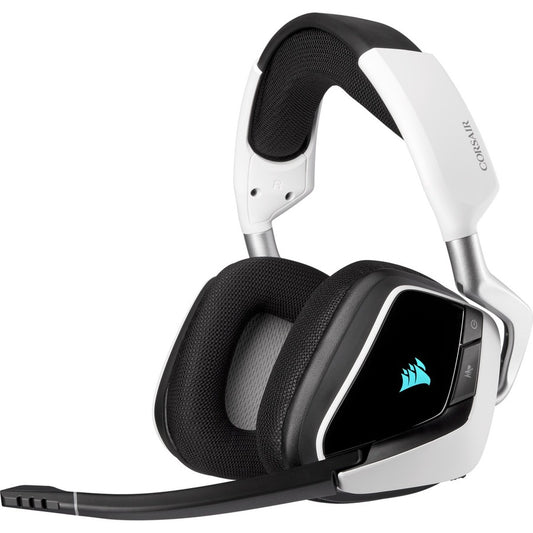 Casque de jeu sans fil haut de gamme Corsair VOID RGB ELITE avec son surround 7.1 - Blanc CA-9011202-NA