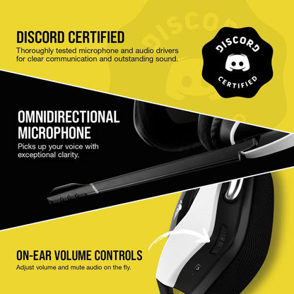 Corsair VOID RGB ELITE Wireless Premium Gaming Headset with 7.1 Surround Sound - White CA-9011202-NA