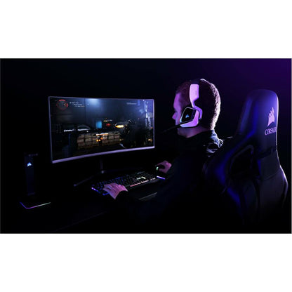 Corsair VOID RGB ELITE Wireless Premium Gaming Headset with 7.1 Surround Sound - White CA-9011202-NA