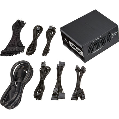 Corsair SF Series SF600 - Bloc d'alimentation SFX hautes performances certifié 80 PLUS Platinum de 600 W CP-9020182-NA