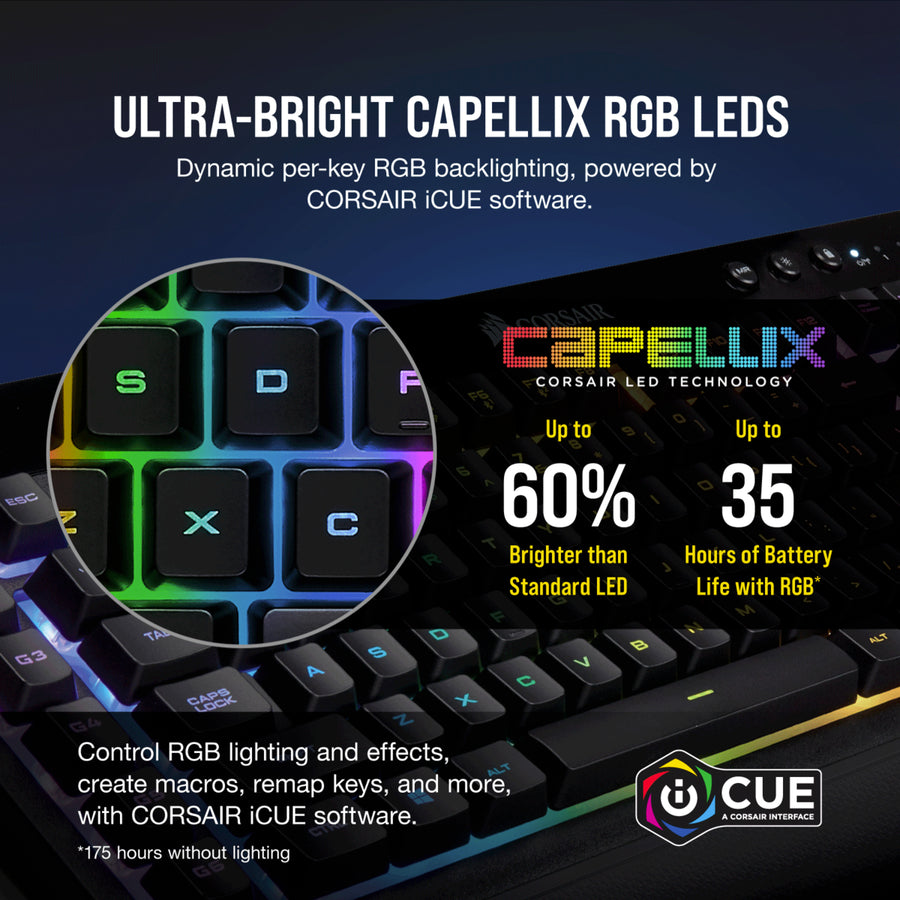 Clavier de jeu sans fil Corsair K57 RGB (Amérique du Nord) CH-925C015-NA
