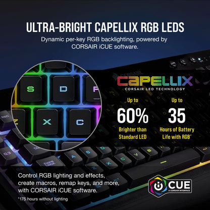 Clavier de jeu sans fil Corsair K57 RGB (Amérique du Nord) CH-925C015-NA