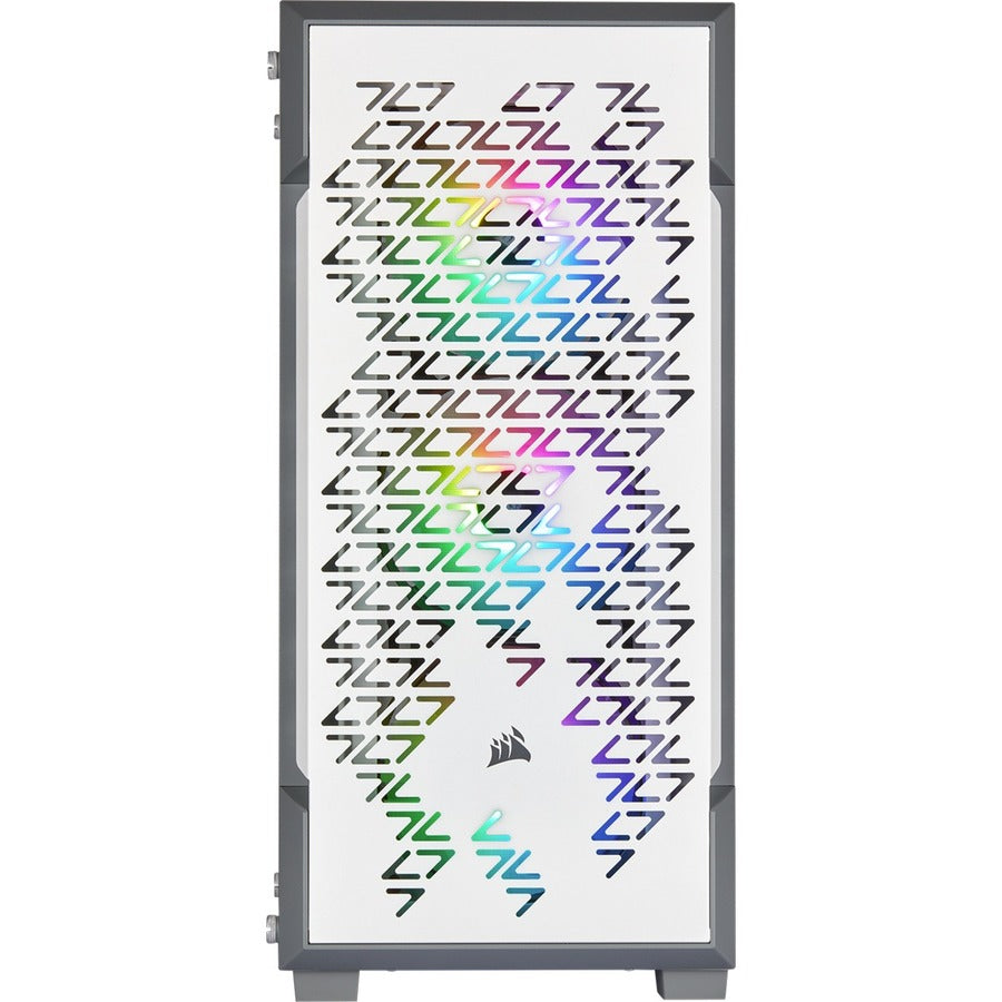 Boîtier intelligent moyen tour en verre trempé Corsair iCUE 220T RGB Airflow - Blanc CC-9011174-WW