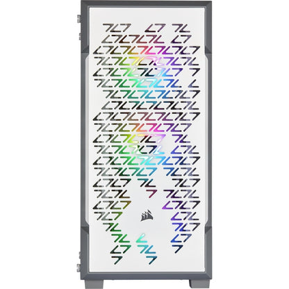 Boîtier intelligent moyen tour en verre trempé Corsair iCUE 220T RGB Airflow - Blanc CC-9011174-WW