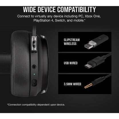 Casque de jeu haute fidélité Corsair VIRTUOSO RGB WIRELESS - Carbone CA-9011185-NA