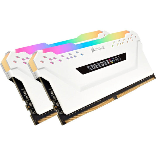 Kit de mémoire Corsair Vengeance RGB PRO 32 Go (2 x 16 Go) DDR4 DRAM 3200 MHz C16 - Blanc CMW32GX4M2E3200C16W