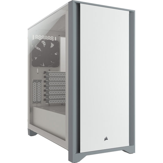 Boîtier ATX moyen-tour en verre trempé Corsair 4000D - Blanc CC-9011199-WW