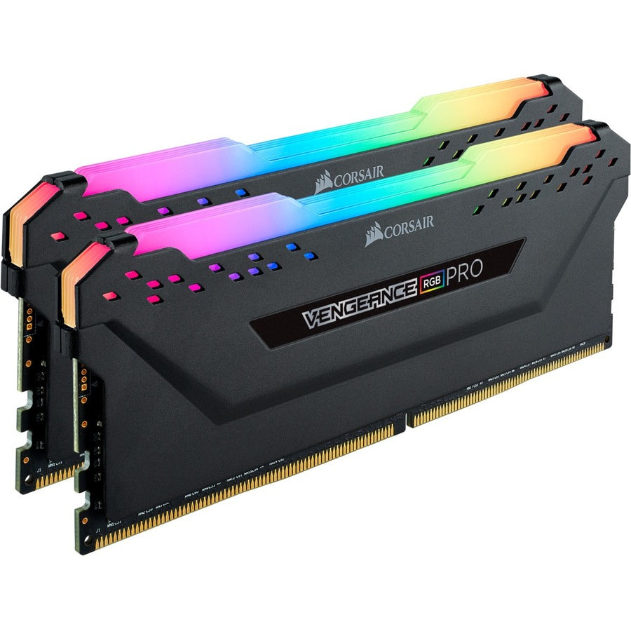 Kit de mémoire Corsair Vengeance RGB Pro 16 Go (2 x 8 Go) DDR4 DRAM 3600 MHz C16 - Noir CMW16GX4M2K3600C16