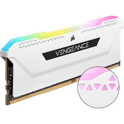 Kit de mémoire Corsair Vengeance RGB Pro SL 32 Go (2 x 16 Go) DDR4 DRAM 3600 MHz C18 - Blanc CMH32GX4M2D3600C18W