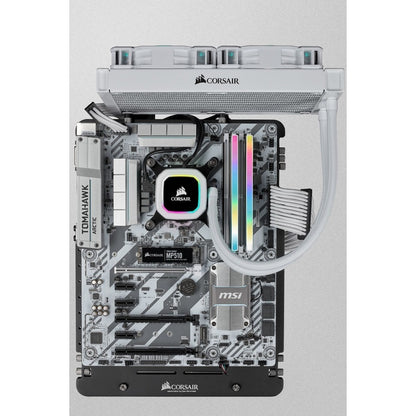Kit de mémoire Corsair Vengeance RGB Pro SL 32 Go (2 x 16 Go) DDR4 DRAM 3600 MHz C18 - Blanc CMH32GX4M2D3600C18W