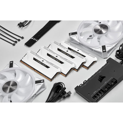 Kit de mémoire Corsair Vengeance RGB Pro SL 32 Go (2 x 16 Go) DDR4 DRAM 3600 MHz C18 - Blanc CMH32GX4M2D3600C18W