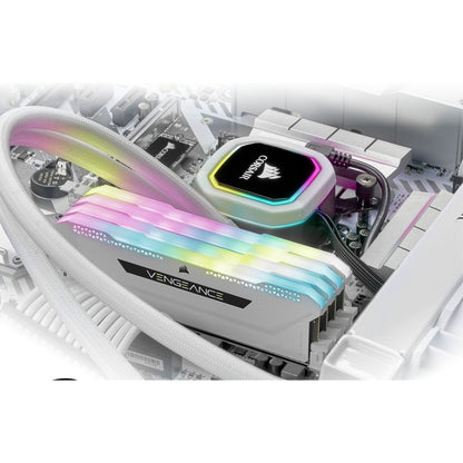 Kit de mémoire Corsair Vengeance RGB Pro SL 32 Go (2 x 16 Go) DDR4 DRAM 3600 MHz C18 - Blanc CMH32GX4M2D3600C18W