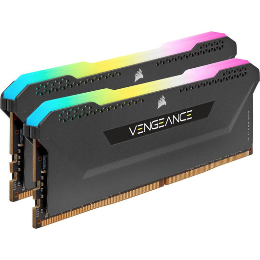 Kit de mémoire Corsair Vengeance RGB Pro SL 32 Go (2 x 16 Go) DDR4 DRAM 3200 MHz C16 - Noir CMH32GX4M2E3200C16