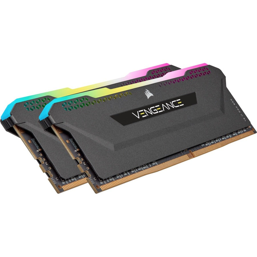 Kit de mémoire Corsair Vengeance RGB Pro SL 32 Go (2 x 16 Go) DDR4 DRAM 3200 MHz C16 - Noir CMH32GX4M2E3200C16