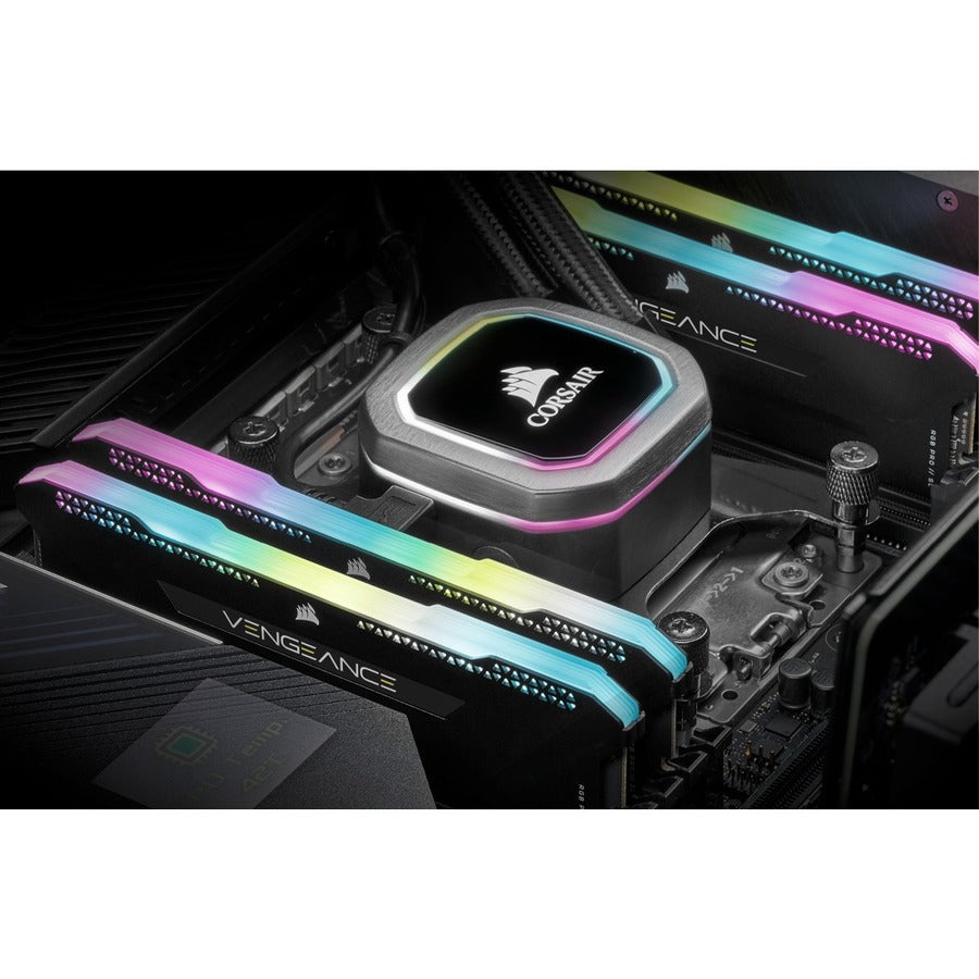 Kit de mémoire Corsair Vengeance RGB Pro SL 32 Go (2 x 16 Go) DDR4 DRAM 3200 MHz C16 - Noir CMH32GX4M2E3200C16