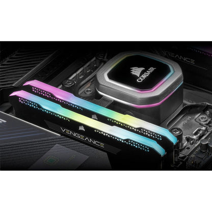 Kit de mémoire Corsair Vengeance RGB Pro SL 32 Go (2 x 16 Go) DDR4 DRAM 3200 MHz C16 - Noir CMH32GX4M2E3200C16