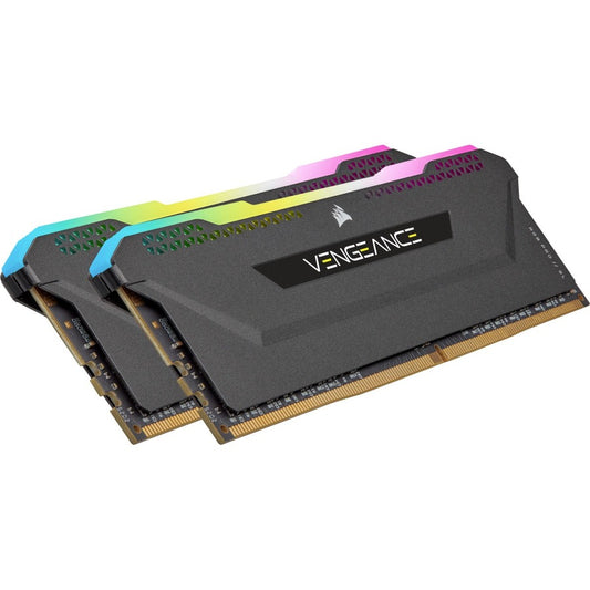 Kit de mémoire Corsair Vengeance RGB Pro SL 32 Go (2 x 16 Go) DDR4 DRAM 3600 MHz C18 - Noir CMH32GX4M2D3600C18