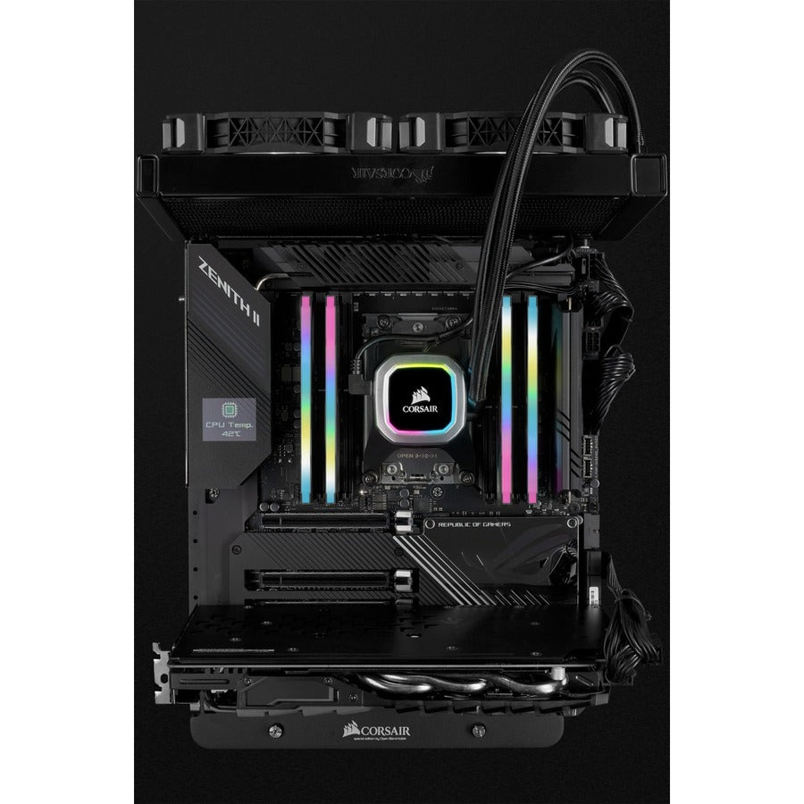 Corsair Vengeance RGB Pro SL 32GB (2 x 16GB) DDR4 DRAM 3600MHz C18 Memory Kit - Black CMH32GX4M2D3600C18