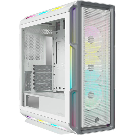 Boîtier PC ATX moyen-tour en verre trempé Corsair iCUE 5000T RGB - Blanc CC-9011231-WW