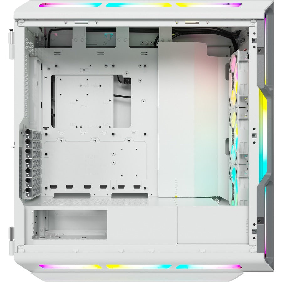 Boîtier PC ATX moyen-tour en verre trempé Corsair iCUE 5000T RGB - Blanc CC-9011231-WW