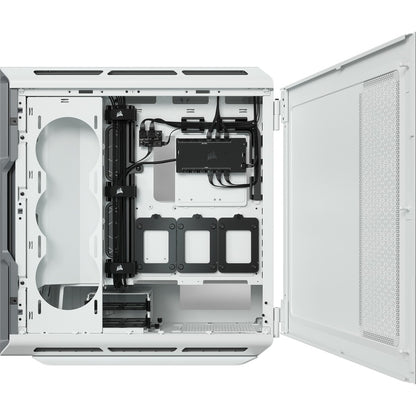 Boîtier PC ATX moyen-tour en verre trempé Corsair iCUE 5000T RGB - Blanc CC-9011231-WW