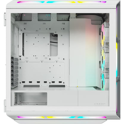Boîtier PC ATX moyen-tour en verre trempé Corsair iCUE 5000T RGB - Blanc CC-9011231-WW