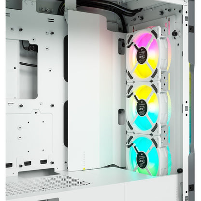 Boîtier PC ATX moyen-tour en verre trempé Corsair iCUE 5000T RGB - Blanc CC-9011231-WW