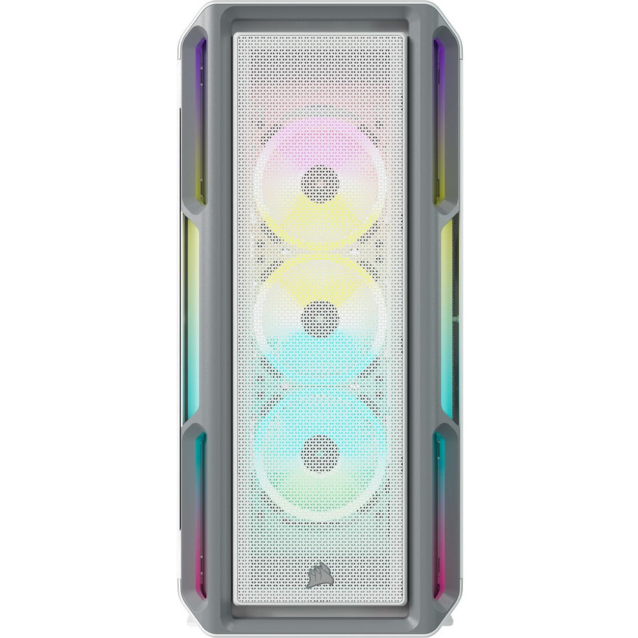 Boîtier PC ATX moyen-tour en verre trempé Corsair iCUE 5000T RGB - Blanc CC-9011231-WW