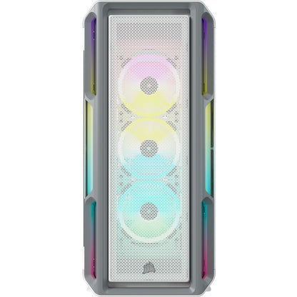 Boîtier PC ATX moyen-tour en verre trempé Corsair iCUE 5000T RGB - Blanc CC-9011231-WW