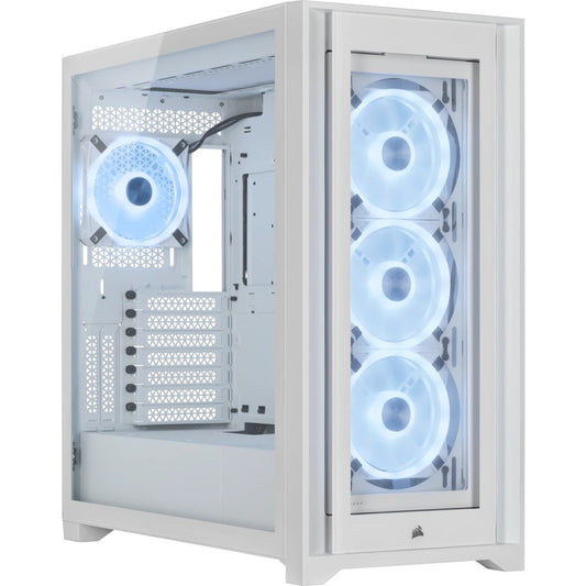 Boîtier ATX moyen-tour Corsair iCUE 5000X RGB QL Edition - Blanc véritable CC-9011233-WW