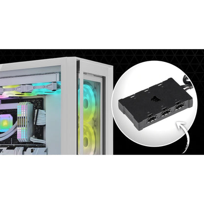 Corsair iCUE 5000X RGB QL Edition Mid-Tower ATX Case - True White CC-9011233-WW