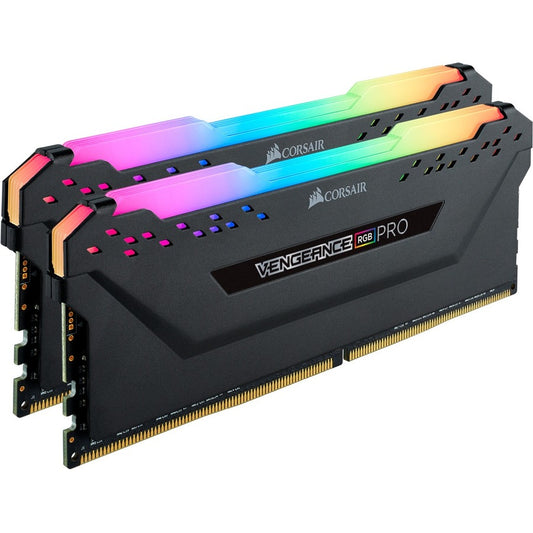 Kit de mémoire Corsair Vengeance RGB Pro 16 Go (2 x 8 Go) DDR4 DRAM 3600 MHz C16 - Noir CMW16GX4M2D3600C16