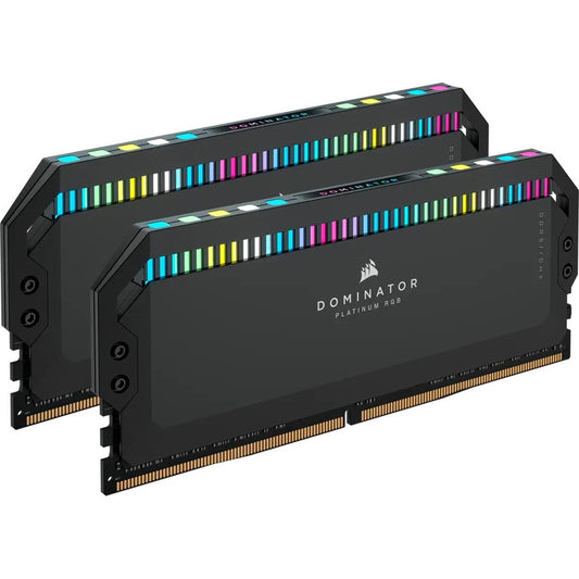 Kit de mémoire Corsair Dominator Platinum RGB 64 Go (2 x 32 Go) DDR5 DRAM 5200 MHz C40 - Noir CMT64GX5M2B5200C40
