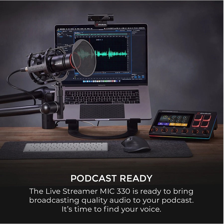 Microphone dynamique filaire AVerMedia Live Streamer MIC 330 AM330