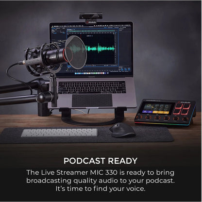 Microphone dynamique filaire AVerMedia Live Streamer MIC 330 AM330