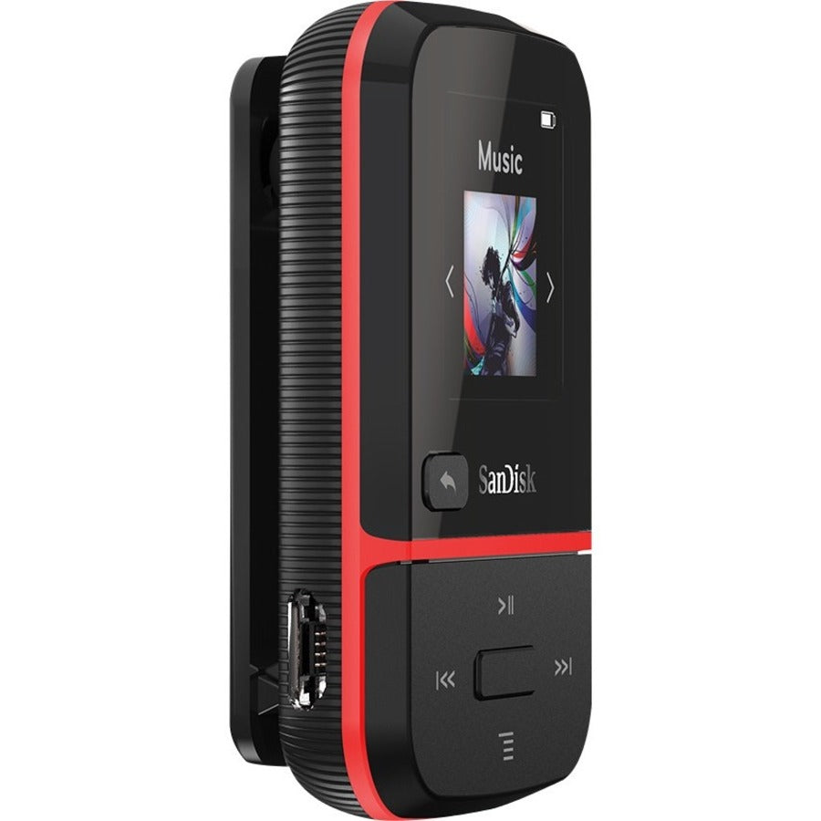 Lecteur MP3 SanDisk Clip Sport Go 16 Go Flash - Rouge SDMX30-016G-G46R