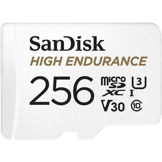 Carte microSDXC SanDisk High Endurance 256 Go Classe 10/UHS-I (U3) SDSQQNR-256G-GN6IA