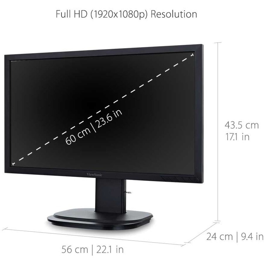 Moniteur LCD LED Full HD 24" ViewSonic VG2449 - 16:9 - Noir VG2449