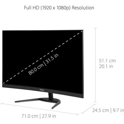 Écran Viewsonic 32", panneau MVA, résolution 1920 x 1080 VX3268-PC-MHD