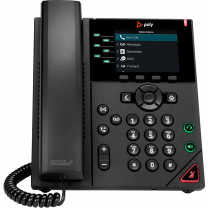 Téléphone IP Poly VVX 350 - Filaire - Filaire - Bureau, Montage mural - Noir - Conforme TAA 89B68AA