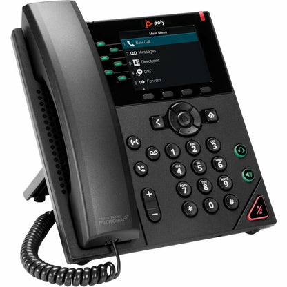Téléphone IP Poly VVX 350 - Filaire - Filaire - Bureau, Montage mural - Noir - Conforme TAA 89B68AA