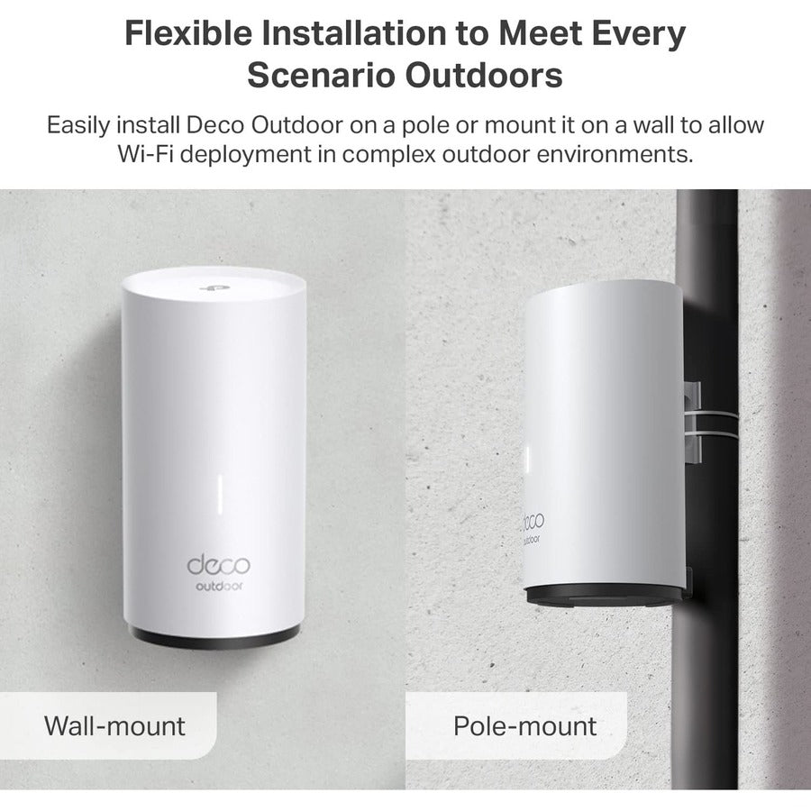 Routeur sans fil Ethernet Wi-Fi 6 IEEE 802.11ax Deco X50-Outdoor de TP-Link DecoX50-Outdoor1-pack