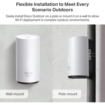 Routeur sans fil Ethernet Wi-Fi 6 IEEE 802.11ax Deco X50-Outdoor de TP-Link DecoX50-Outdoor1-pack
