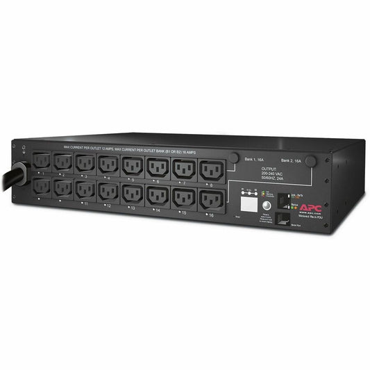 Unité de distribution d'alimentation en rack APC by Schneider Electric, commutée, 2U, 30 A, 208 V, (16) C13 AP7911B