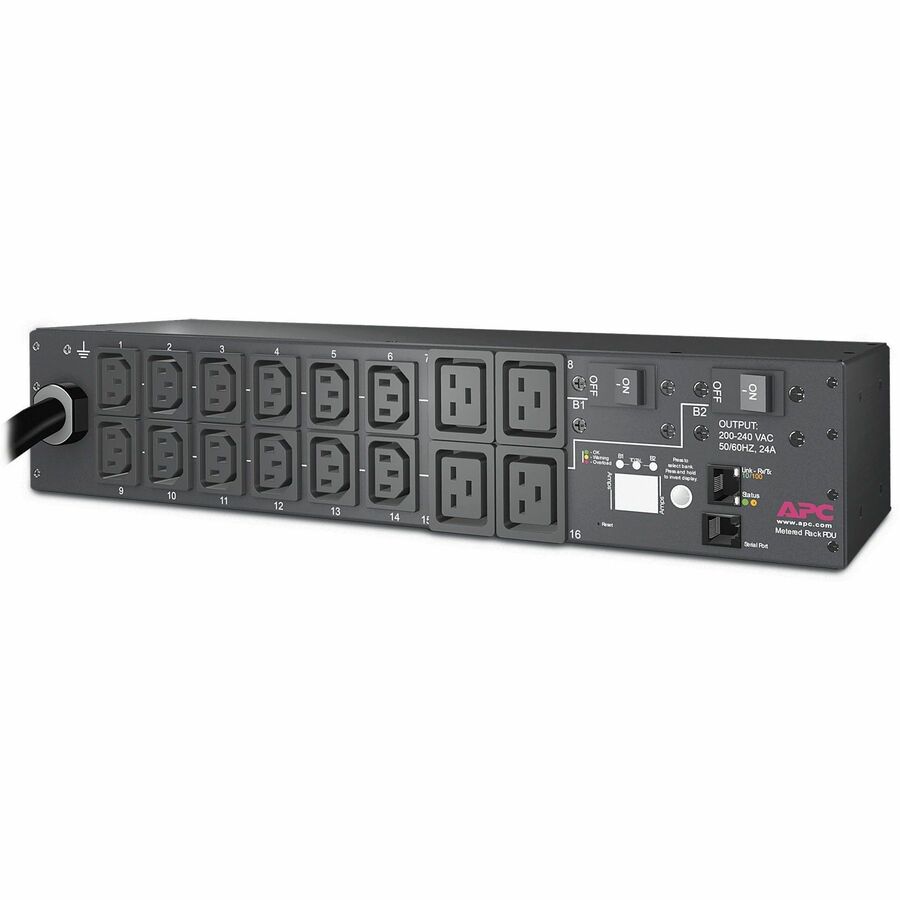 PDU en rack APC by Schneider Electric, avec compteur, 2U, 30 A, 208 V, (12) C13 et (4) C19 AP7811B