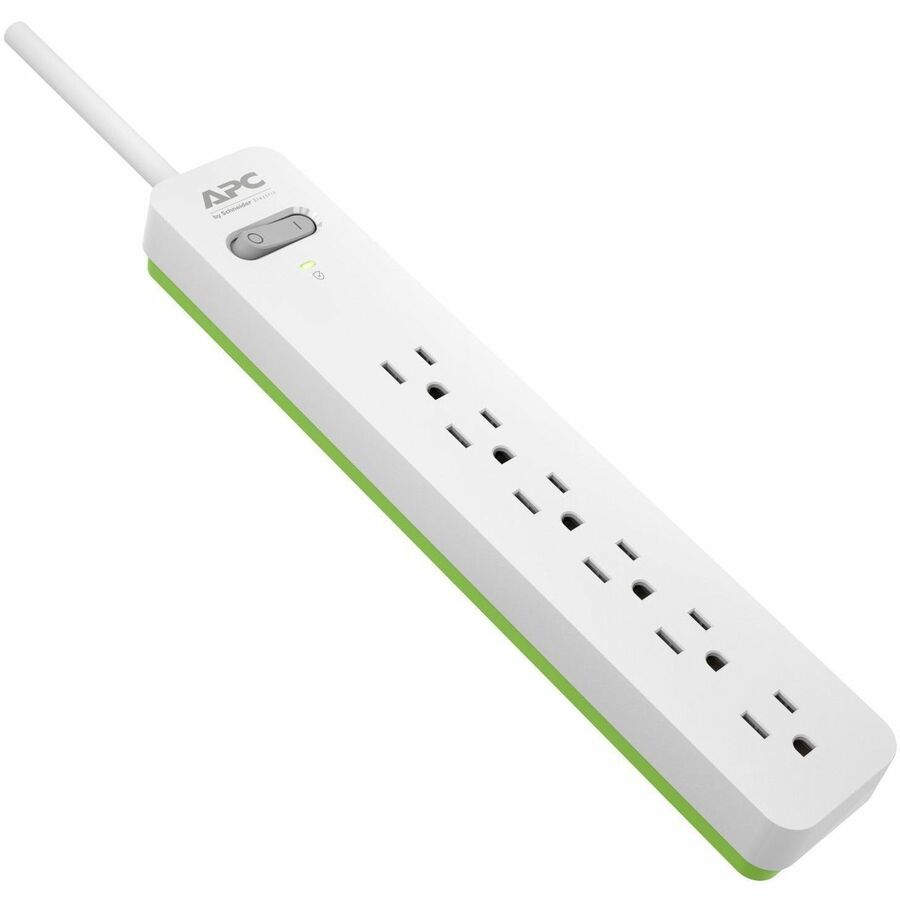 APC by Schneider Electric Essential SurgeArrest PE66W, 6 prises, cordon de 6 pieds, 120 V, blanc PE66W