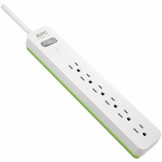 APC by Schneider Electric Essential SurgeArrest PE66W, 6 prises, cordon de 6 pieds, 120 V, blanc PE66W