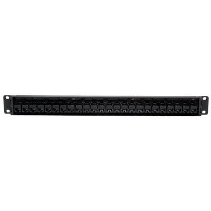 Panneau de brassage Tripp Lite 24 ports Cat6 Cat5 traversant pour montage en rack 568A/B RJ45 1URM TAA N254-024