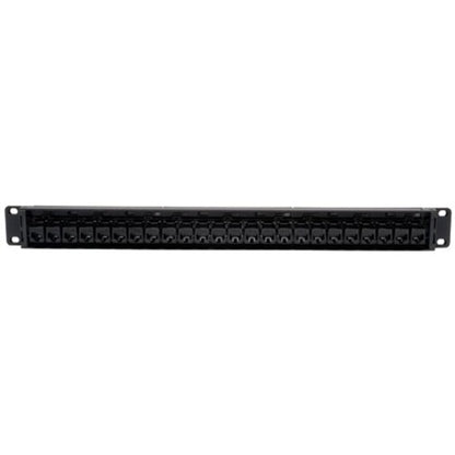 Panneau de brassage Tripp Lite 24 ports Cat6 Cat5 traversant pour montage en rack 568A/B RJ45 1URM TAA N254-024